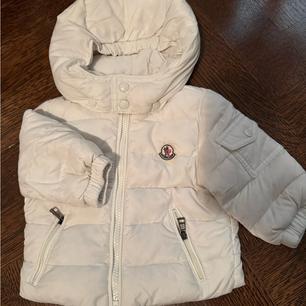 Moncler White Puffer Jacket